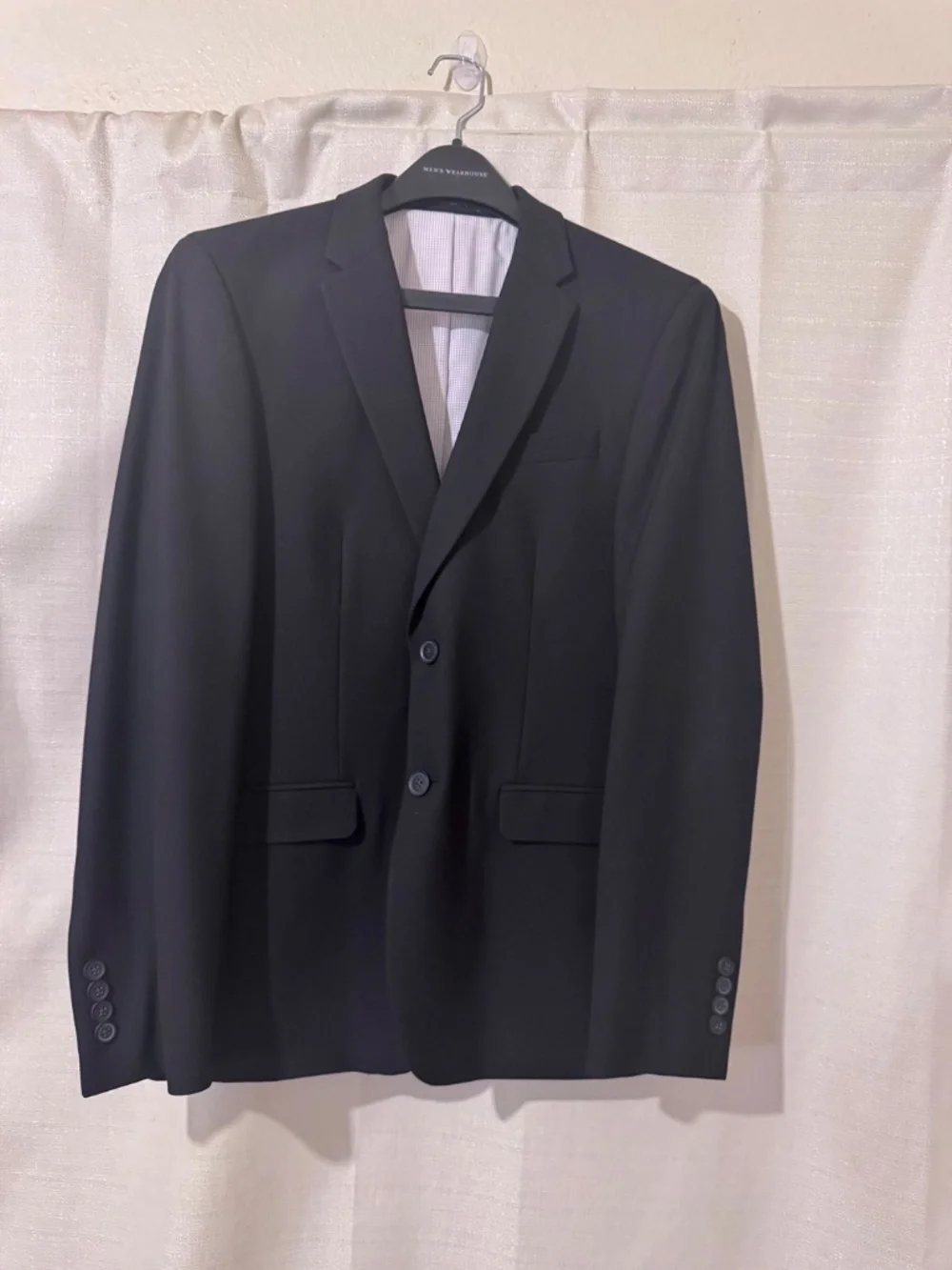 Egara Men’s Black Skinny Fit Stretch Blazer Sport Coat Size 38 Short